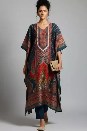 Women Ethnic Motifs Printed Regular Kurta with Trousers