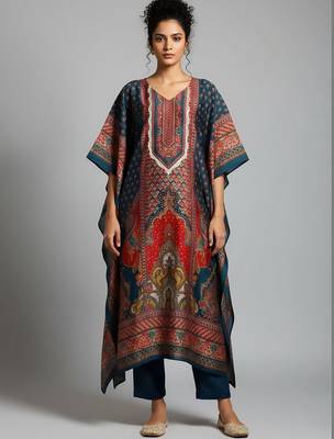 Women Ethnic Motifs Printed Regular Kurta with Trousers 3