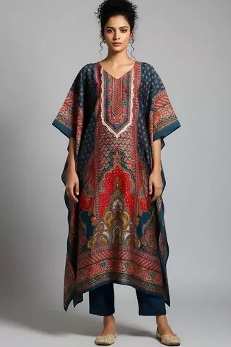 Women Ethnic Motifs Printed Regular Kurta with Trousers