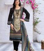 Women Printed Regular Beads and Stones Kurta with Trousers & With Dupatta