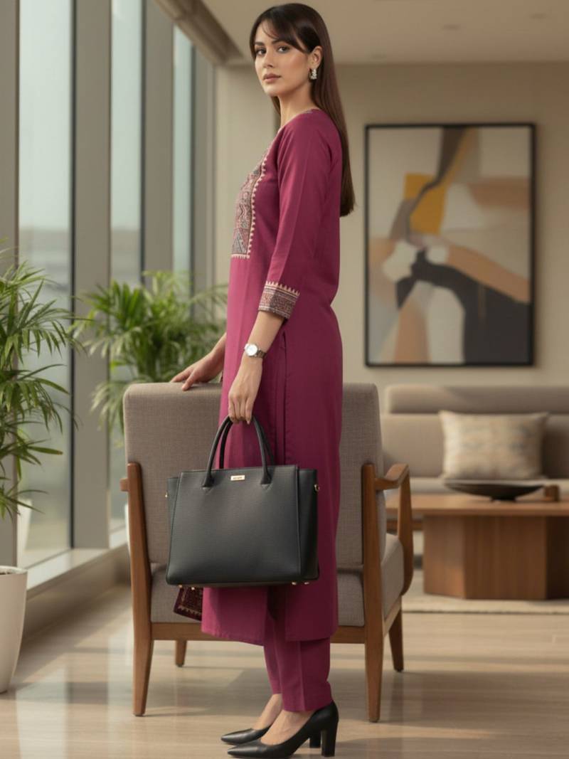 Ethnic Motifs Embroidered Regular Kurta With Trousers & Dupatta