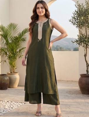 Women Ethnic Motifs Regular Kurta with Palazzos & With Dupatta 3