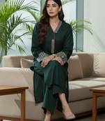 Women Ethnic Motifs Regular Thread Work Kurta with Trousers
