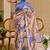 Multi color shimmer printed zari saree with unstitched blouse piece.