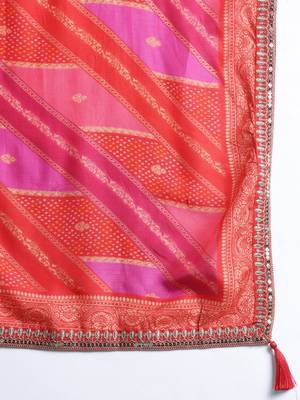 Ethnic Motifs Embroidered Sequinned Kurta with Trousers & With Dupatta 4