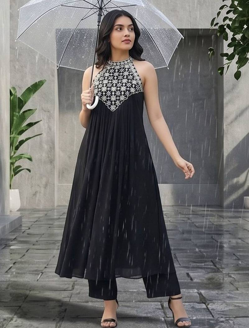 Women Ethnic Motifs Embroidered Regular Thread Work Kurta with Palazzos