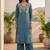Women Floral Embroidered Regular Thread Work Kurta with Palazzos