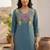 Women Floral Embroidered Regular Thread Work Kurta with Palazzos