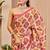 Pink shimmer printed zari saree with unstitched blouse piece.