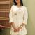Ivory Hand-Embroidered Silk Co-Ord Set  Shimmer Fabric & Motif Detailing  Jaipur 