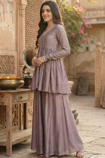 Women Bandhani Printed Regular Kurta with Trousers
