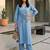 Women Embroidered Regular Thread Work Kurta with Trousers