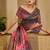 Multi color shimmer printed zari saree with unstitched blouse piece.