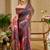 Multi color shimmer printed zari saree with unstitched blouse piece.