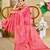 Gajari shimmer printed zari saree with unstitched blouse piece.