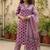 Women Printed Regular Thread Work Pure Cotton Kurta with Trousers & With Dupatta