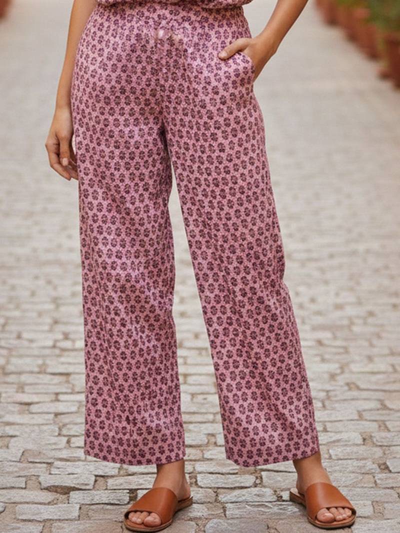 Women Printed Regular Thread Work Pure Cotton Kurta with Trousers & With Dupatta