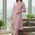 Women Regular Silk Crepe Kurta with Trousers