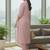 Women Regular Silk Crepe Kurta with Trousers
