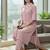 Women Regular Silk Crepe Kurta with Trousers