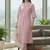Women Regular Silk Crepe Kurta with Trousers