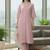 Women Regular Silk Crepe Kurta with Trousers