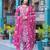 Floral Printed Round Neck Straight Kurta With Trousers & Dupatta