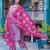 Floral Printed Round Neck Straight Kurta With Trousers & Dupatta