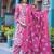 Floral Printed Round Neck Straight Kurta With Trousers & Dupatta