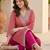 Women Striped Regular Thread Work Kurta with Trousers