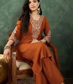 Women Ethnic Motifs Embroidered Regular Thread Work Kurta with Trousers