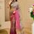 Multi color shimmer printed zari saree with unstitched blouse piece.