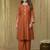 Women Floral Embroidered Tiered Thread Work Kurta with Palazzos