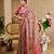 Beige shimmer printed zari saree with unstitched blouse piece.