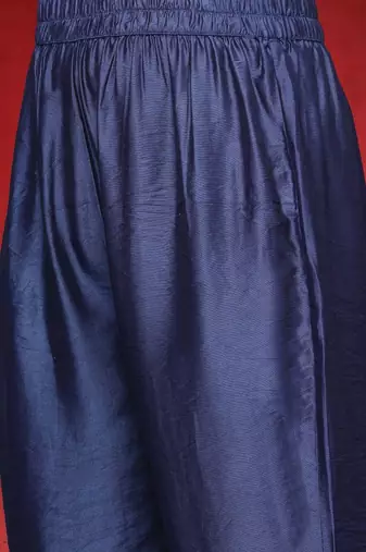 Women Ethnic Motifs Printed Regular Chanderi Silk Kurta with Trousers & With Dupatta