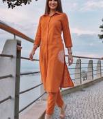 Women Ethnic Motifs Regular Thread Work Kurta with Trousers