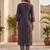 Women Ethnic Motifs Printed Regular Thread Work Kurta with Trousers & With Dupatta