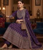 Women Ethnic Motifs Printed Panelled Kurta with Churidar & With Dupatta