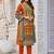 Women Printed Regular Beads and Stones Kurta with Trousers & With Dupatta