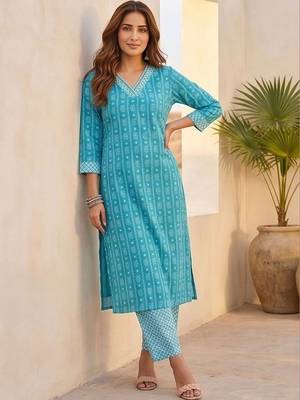 Women Ethnic Motifs Printed Regular Kurta with Trousers & With Dupatta 6
