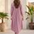 Women Regular Silk Crepe Kurta with Trousers