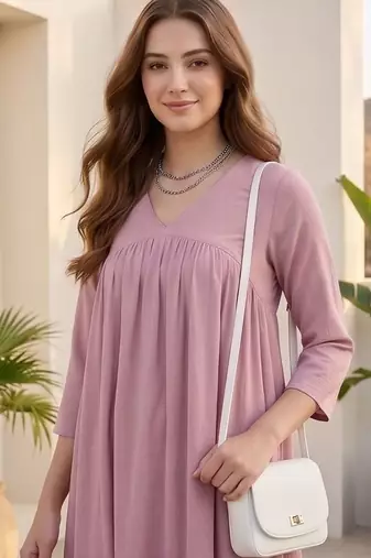 Women Regular Silk Crepe Kurta with Trousers
