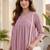 Women Regular Silk Crepe Kurta with Trousers