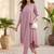 Women Regular Silk Crepe Kurta with Trousers