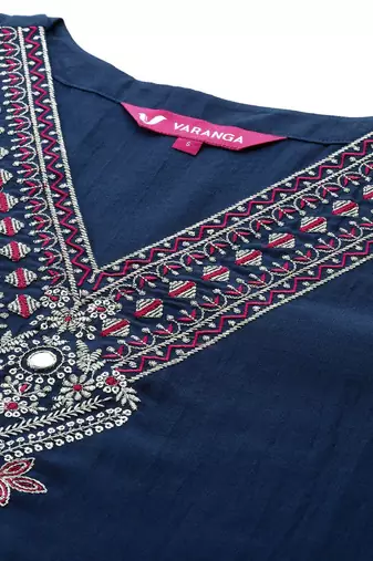 Women Ethnic Motifs Embroidered Regular Kurta with Trousers & With Dupatta