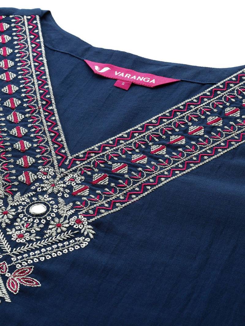 Women Ethnic Motifs Embroidered Regular Kurta with Trousers & With Dupatta