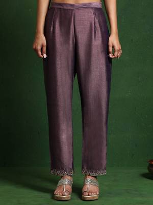 Ethnic Motifs Embroidered Round Neck A-Line Kurta With Trousers And Dupatta 7