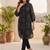 Women Floral Printed Regular Chanderi Silk Kurta with Trousers