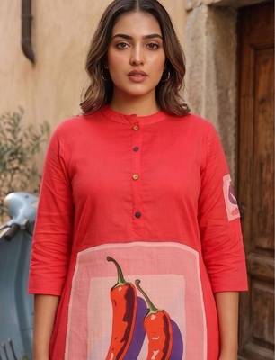 Women Printed Regular Pure Cotton Kurta with Trousers 3