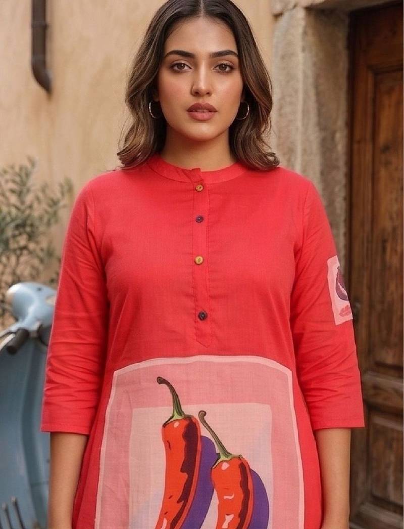 Women Printed Regular Pure Cotton Kurta with Trousers